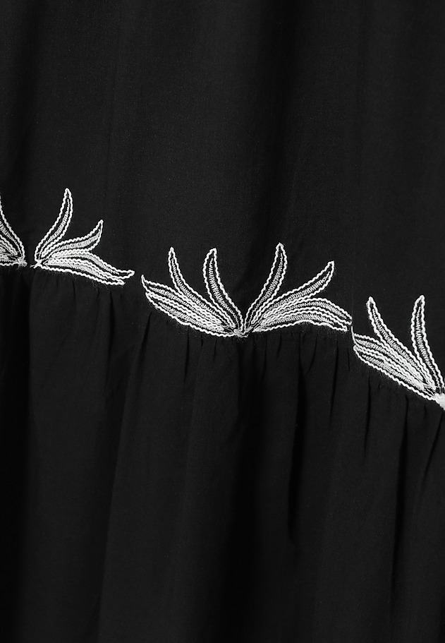 COTTON DRESS WITH EMBROIDERY - AYO COTTON DRESS WITH EMBROIDERY - AYO CZARNY 8