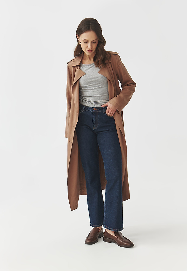 CASUAL TRENCH WITH BELT — NATIS CASUAL TRENCH WITH BELT — NATIS BEŻOWY 6