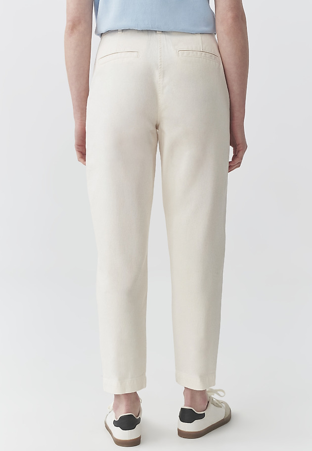 COTTON STRAIGHT LEG TROUSERS - VERONIKO COTTON STRAIGHT LEG TROUSERS - VERONIKO BEŻOWY 4