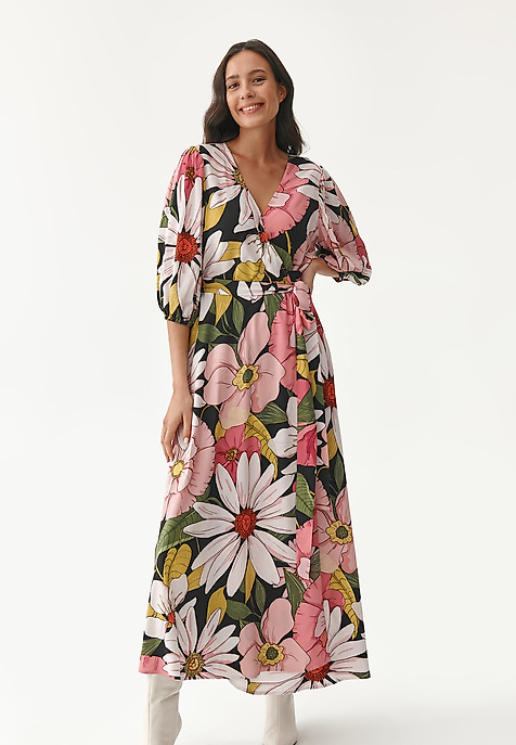 ROCHIE PLIC ÎNFLORATĂ DE DAMĂ POLIKA MULTICOLOR 2
