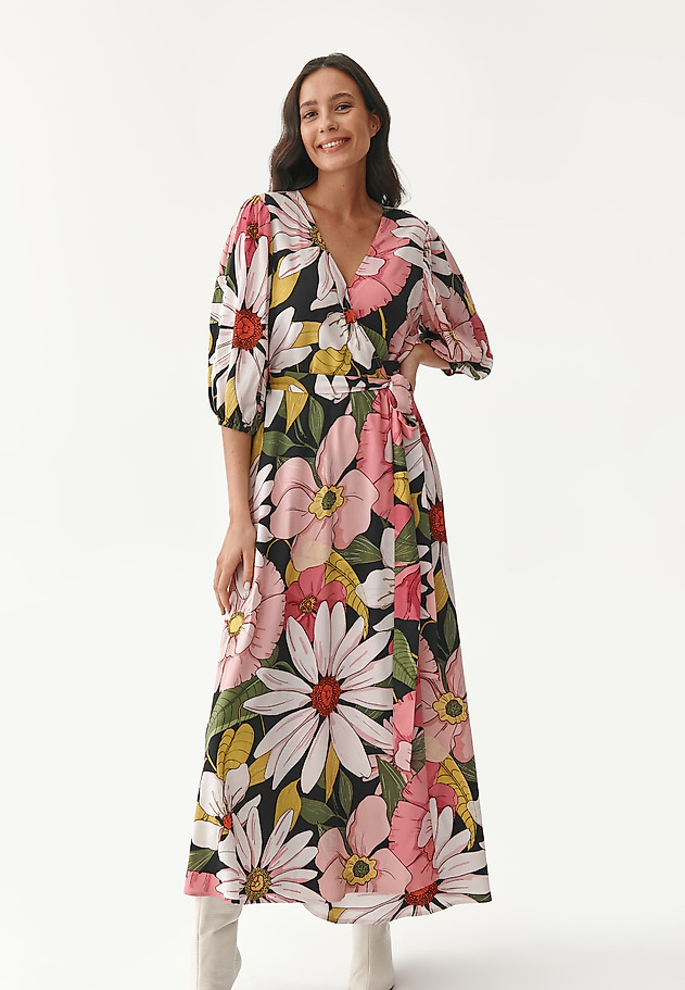 LADIES' FLORAL WRAP DRESS POLIKA LADIES' FLORAL WRAP DRESS POLIKA MULTIKOLOR 3