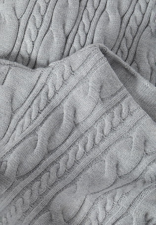 LADIES’ KNIT DRESS WITH A BRAIDED TEXTURE WENWI LADIES’ KNIT DRESS WITH A BRAIDED TEXTURE WENWI GREY 7