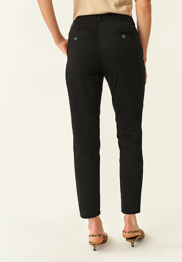 SPODNIE DAMSKIE TYPU CHINO MISA SPODNIE DAMSKIE TYPU CHINO MISA CZARNY 3