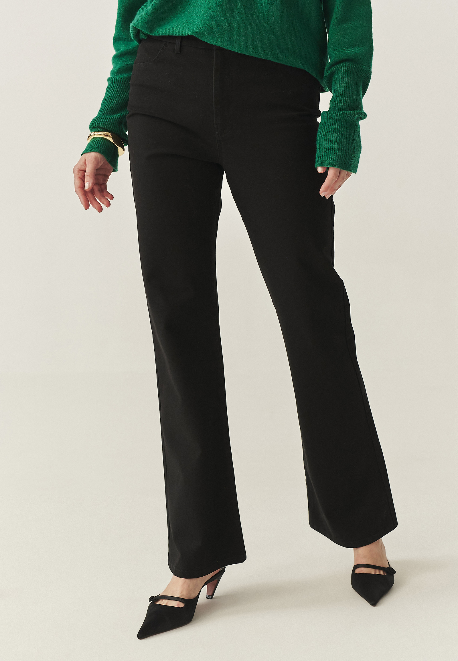PANTALONI DIN DENIM CU FLAIR - RIFONO PANTALONI DIN DENIM CU FLAIR - RIFONO NEGRU 114672