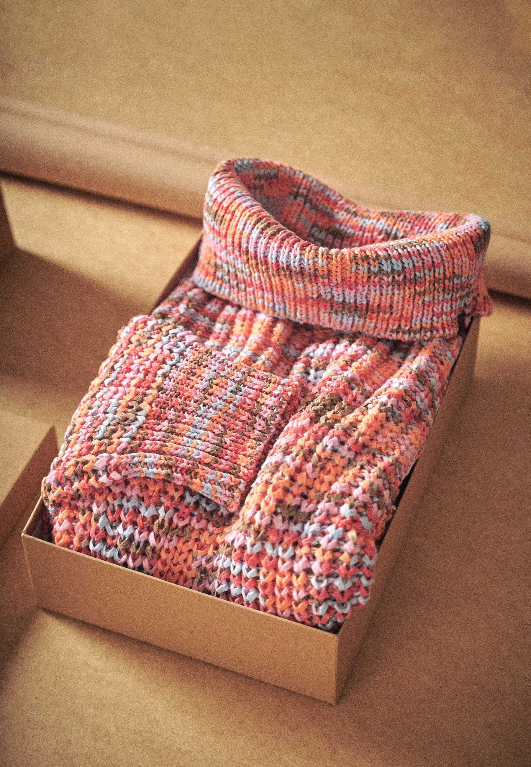 WIELOBARWNY SWETER Z GOLFEM - MELANIE MULTIKOLOR 2