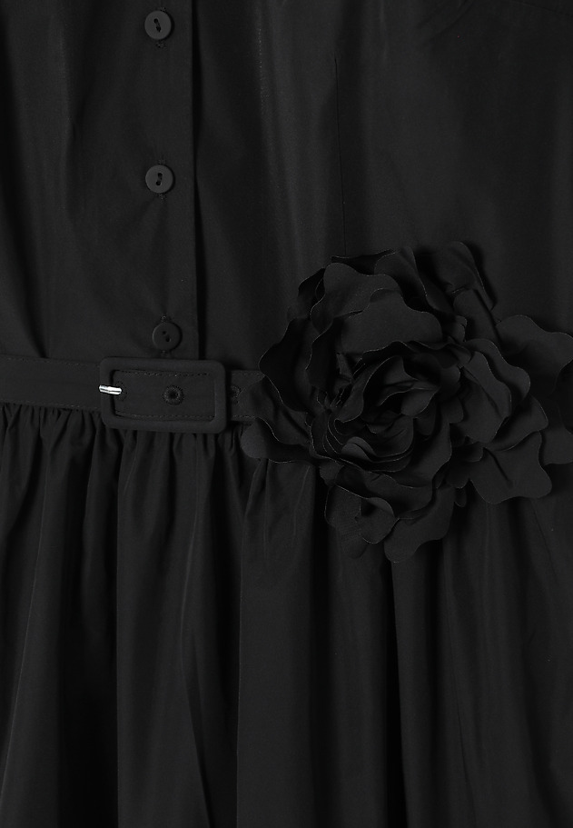 FLARED TAFFETA DRESS - SATIDA FLARED TAFFETA DRESS - SATIDA BLACK 9