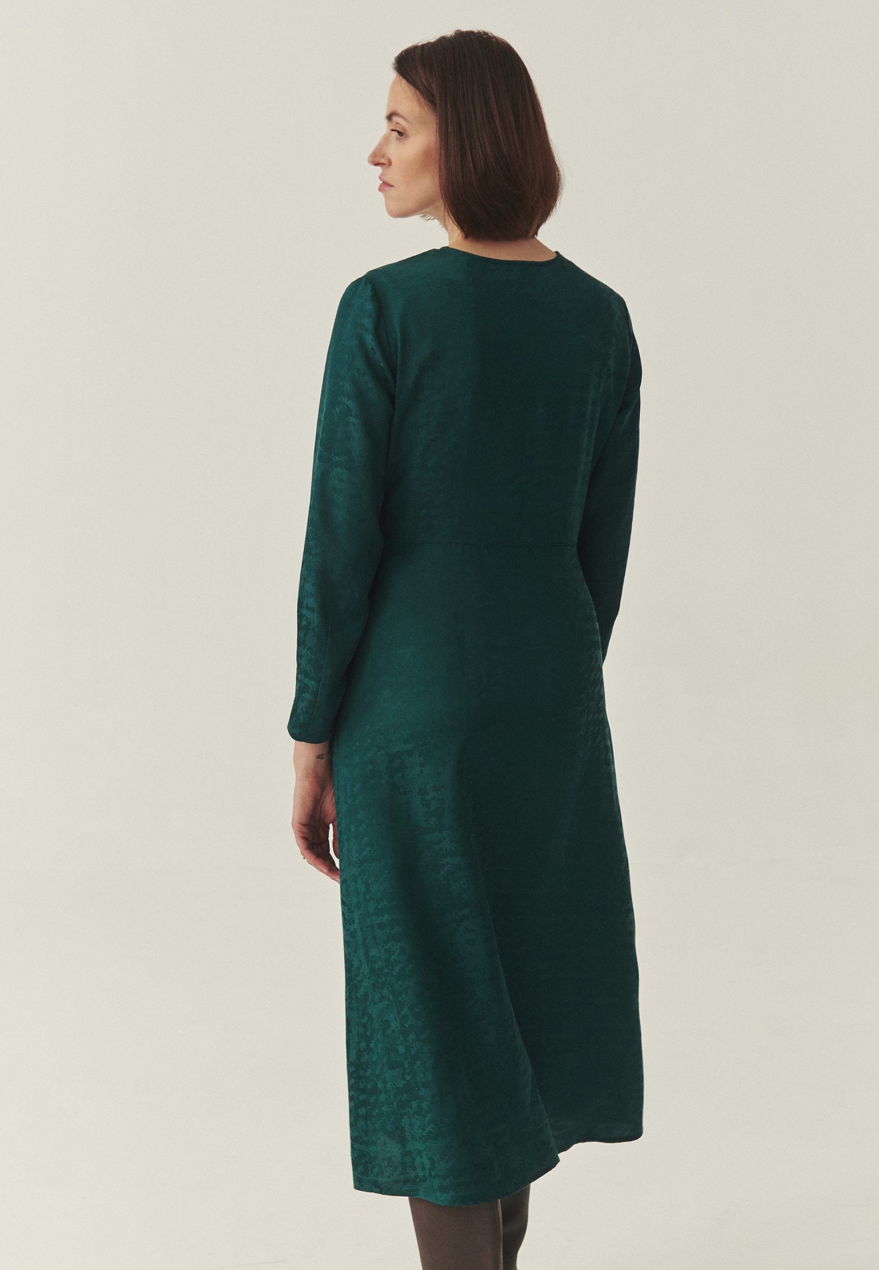 KOPERTOWA SUKIENKA MIDI - GOLTE ZIELONY 2