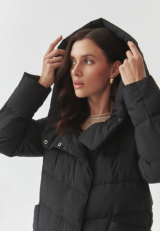 LADIES' FABRIC DOWN COAT — VIOLA LADIES' FABRIC DOWN COAT — VIOLA CZARNY 1