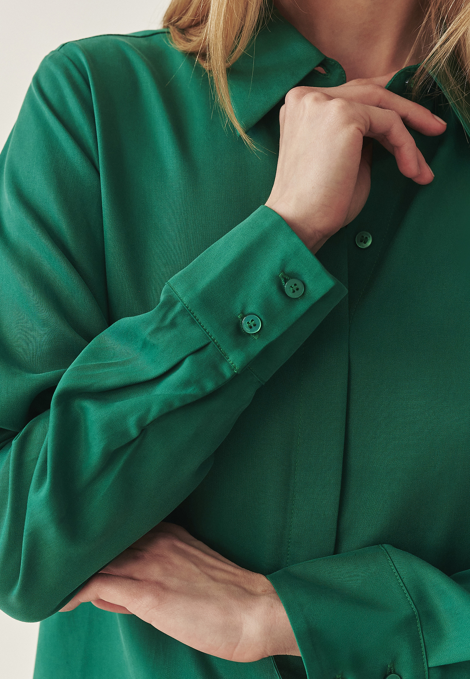 CLASSIC LYOCELL SHIRT - NIKALI CLASSIC LYOCELL SHIRT - NIKALI GREEN 114417