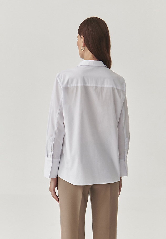 CLASSIC LADIES’ SHIRT WITH LONG SLEEVES AND WIDE CUFFS - ELIKO CLASSIC LADIES’ SHIRT WITH LONG SLEEVES AND WIDE CUFFS - ELIKO BIAŁY 4