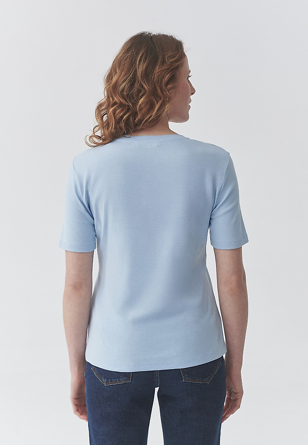 BAWEŁNIANY T-SHIRT DAMSKI — KIRI 1 BAWEŁNIANY T-SHIRT DAMSKI — KIRI 1 NIEBIESKI 4