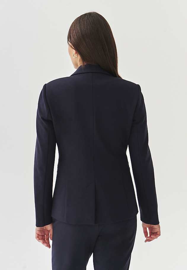 CLASSIC LADIES' KNITTED JACKET - KAREMA 2 CLASSIC LADIES' KNITTED JACKET - KAREMA 2 GRANATOWY 4