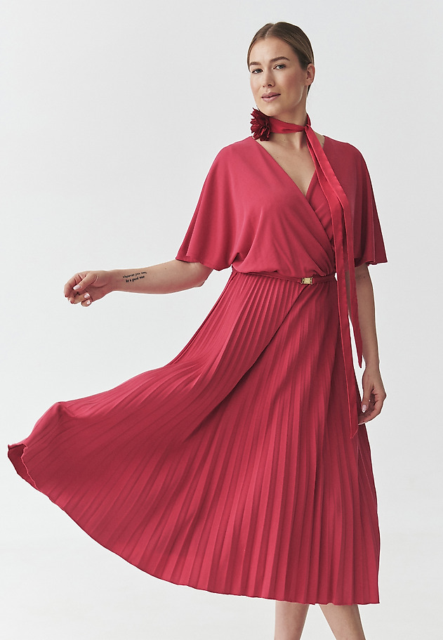 FUCHSIA RÁFELT DRESSZ - GALIJA FUCHSIA RÁFELT DRESSZ - GALIJA PIROS 4