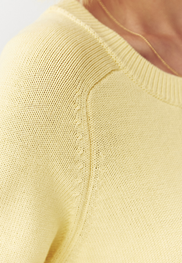 SWETER Z PRZĘDZY BAWEŁNIANO-WISKOZOWEJ — IVY SWETER Z PRZĘDZY BAWEŁNIANO-WISKOZOWEJ — IVY ŻÓŁTY 7