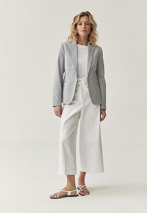 BLAZER DIN BUMBAC CU DUNGHI - KAREMA MULTICOLOR 2