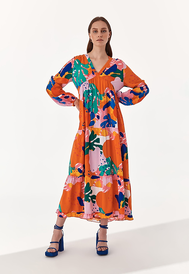BLOOMING COLLECTION: LOOSE MIDI DRESS NANAMI BLOOMING COLLECTION: LOOSE MIDI DRESS NANAMI MULTIKOLOR 5