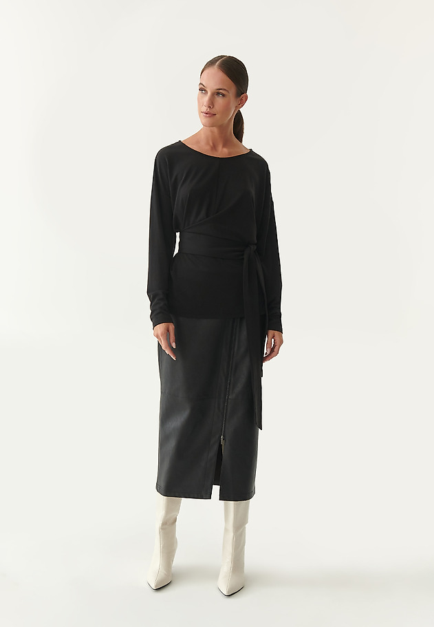 LADIES' WRAP BLOUSE LARSO LADIES' WRAP BLOUSE LARSO BLACK 5