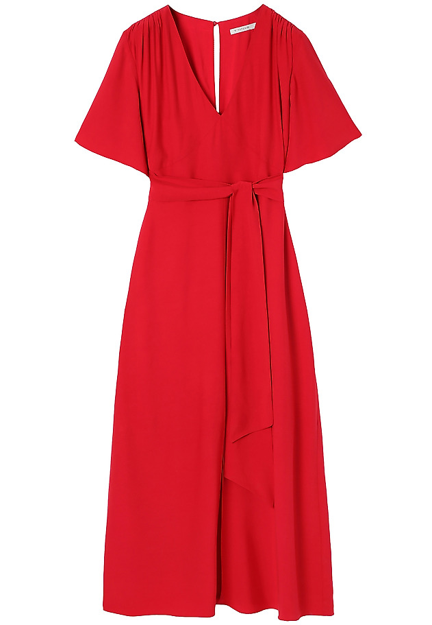 VISCOSE LONG DRESS — MATSEA VISCOSE LONG DRESS — MATSEA CZERWONY 7