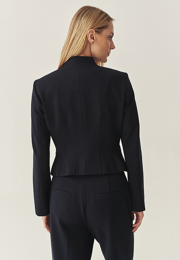 SHORT JACKET WITH STAND-UP COLLAR AND DECORATIVE BUTTONS - MORKA SHORT JACKET WITH STAND-UP COLLAR AND DECORATIVE BUTTONS - MORKA NAVY BLUE 3