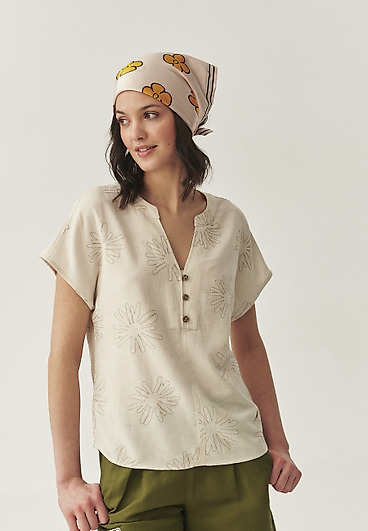 BLUZKA Z WISKOZY I LNU - SARITA BLUZKA Z WISKOZY I LNU - SARITA