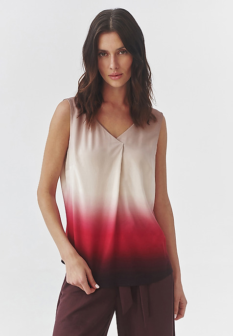 DÁMSKA BLÚZKA Z VISKÓZOVEJ TKANINY S GRADIENTNOU POTLAČOU – KALIA 3 DÁMSKA BLÚZKA Z VISKÓZOVEJ TKANINY S GRADIENTNOU POTLAČOU – KALIA 3