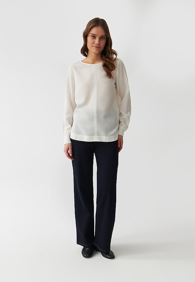 LADIES’ LONG-SLEEVED BLOUSE WITH BOAT NECKLINE - VIKI LADIES’ LONG-SLEEVED BLOUSE WITH BOAT NECKLINE - VIKI ECRU 2