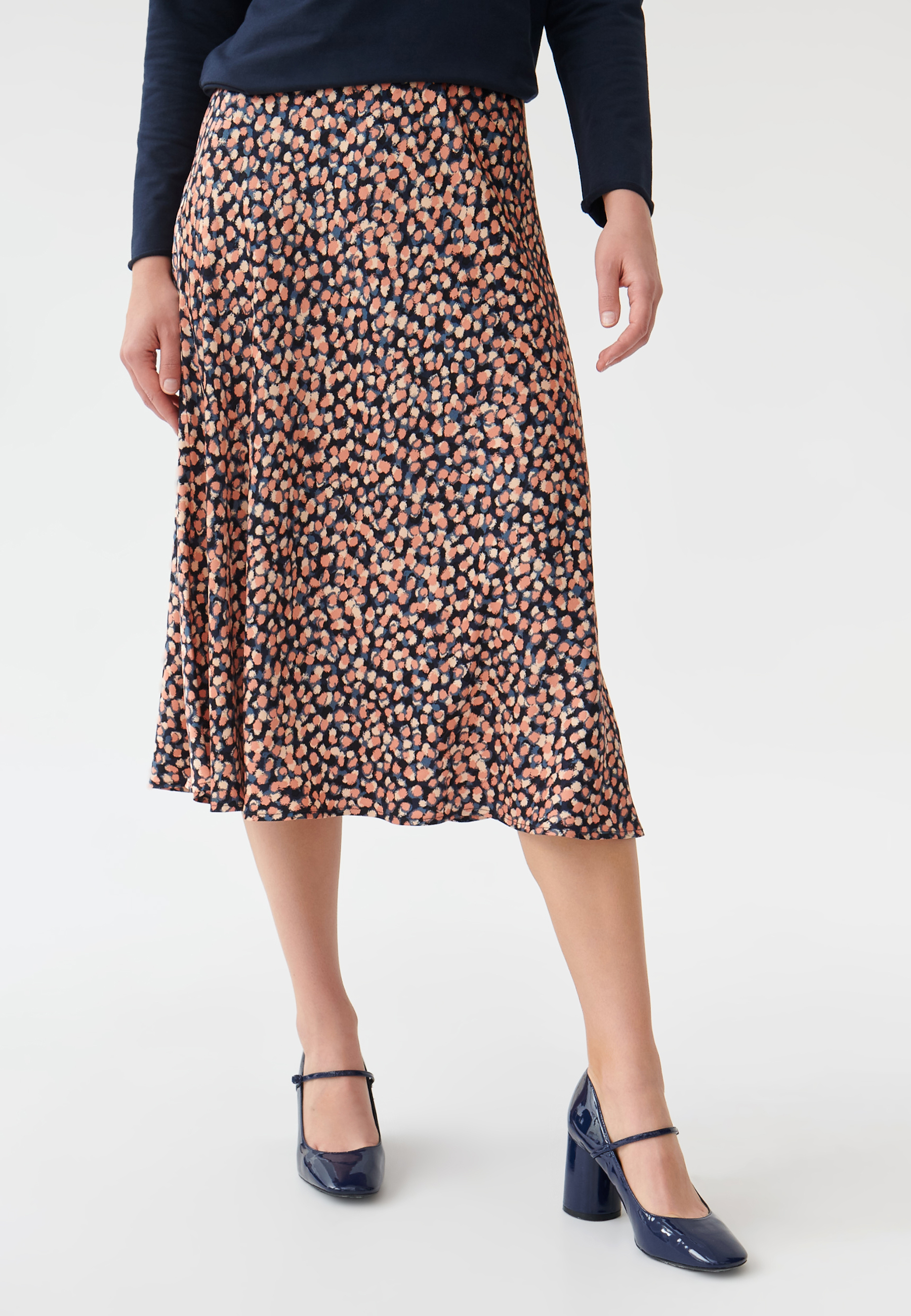 WZORZYSTA SPÓDNICA TKANINOWA SATINI 2