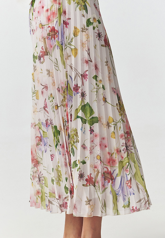 FUSTĂ MIDI PLISATĂ CU MOTIVE FLORALE - MIRAMA FUSTĂ MIDI PLISATĂ CU MOTIVE FLORALE - MIRAMA MULTICOLOR 5