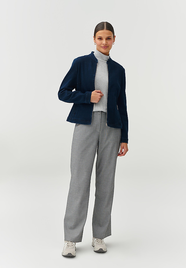 LADIES’ DENIM JACKET WITH STAND-UP COLLAR — BAMI LADIES’ DENIM JACKET WITH STAND-UP COLLAR — BAMI NIEBIESKI 3