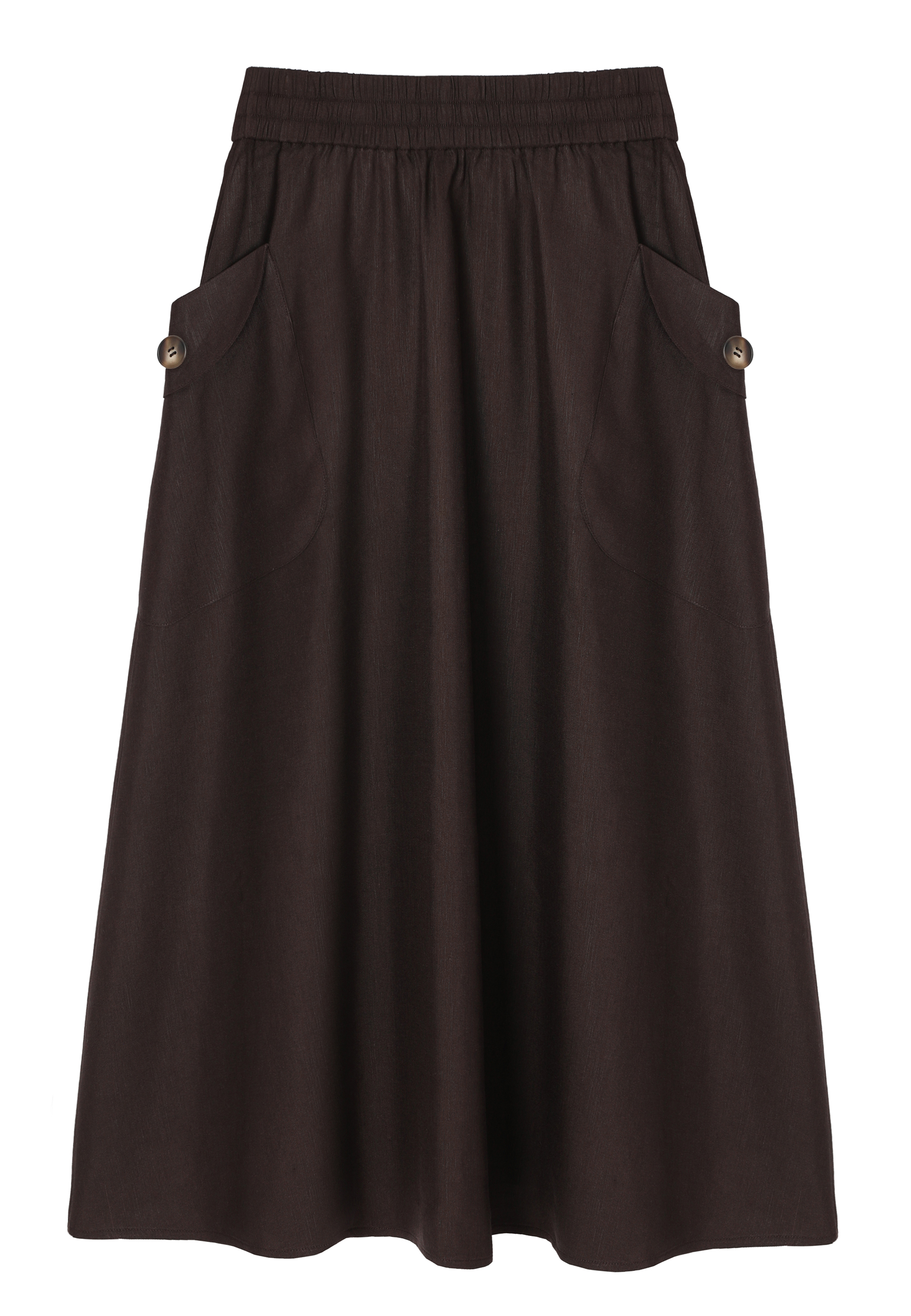 BAVLNENÁ SUKŇA S VRECKAMI – MILA HNEDÁ 2