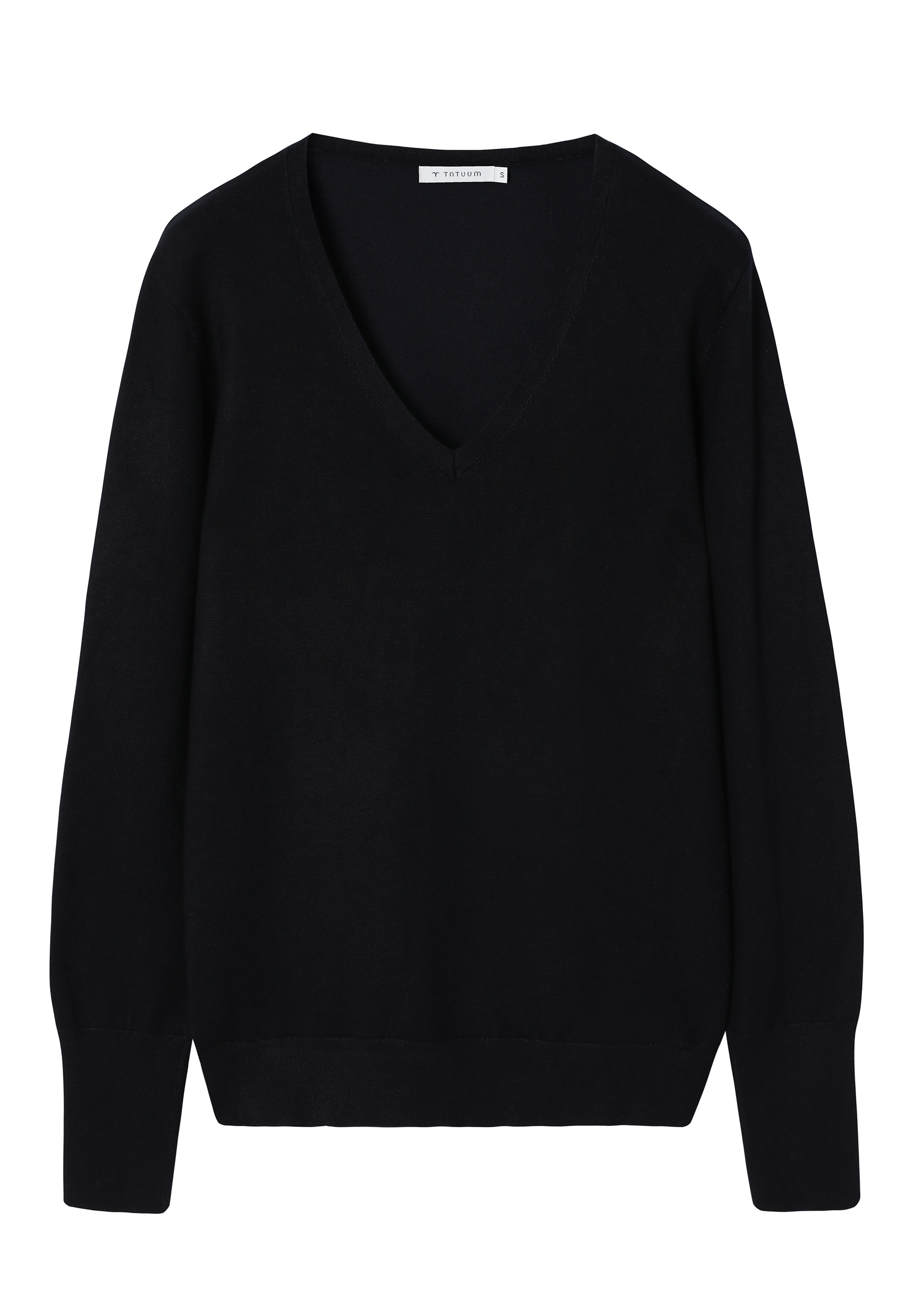 KLASYCZNY SWETER Z WISKOZĄ LENZING™ ECOVERO™ - NICOLLA GRANATOWY 2