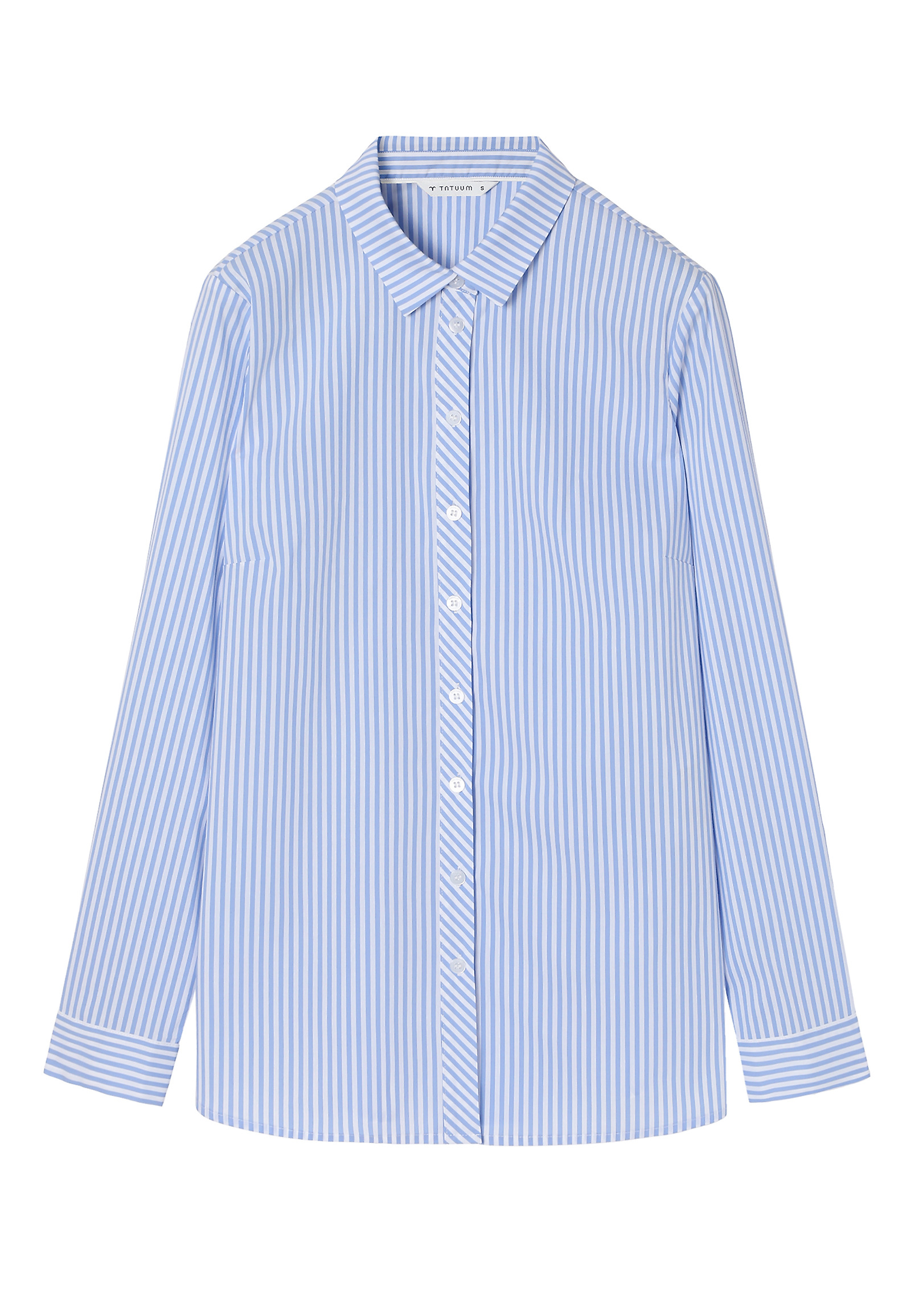 KLASYCZNA TKANINOWA KOSZULA DAMSKA W PASKI - ELISHA 2 KLASYCZNA TKANINOWA KOSZULA DAMSKA W PASKI - ELISHA 2 NIEBIESKI 94902