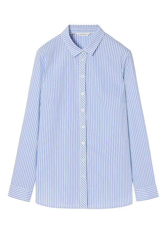 KLASYCZNA TKANINOWA KOSZULA DAMSKA W PASKI - ELISHA 2 KLASYCZNA TKANINOWA KOSZULA DAMSKA W PASKI - ELISHA 2 NIEBIESKI 5