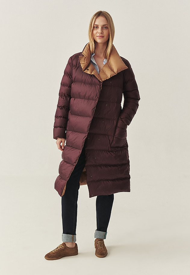 DOWN COAT WITH STAND-UP COLLAR - AKO DOWN COAT WITH STAND-UP COLLAR - AKO RED 2