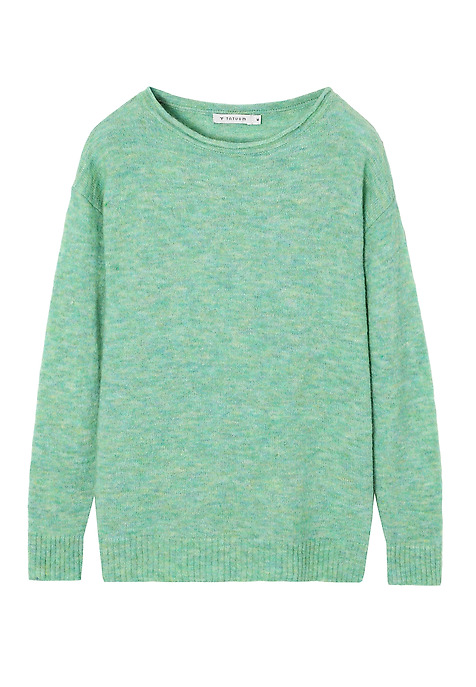 CLASSIC LADIES' JUMPER WITH BOAT NECKLINE — FLUFKO GREEN 2