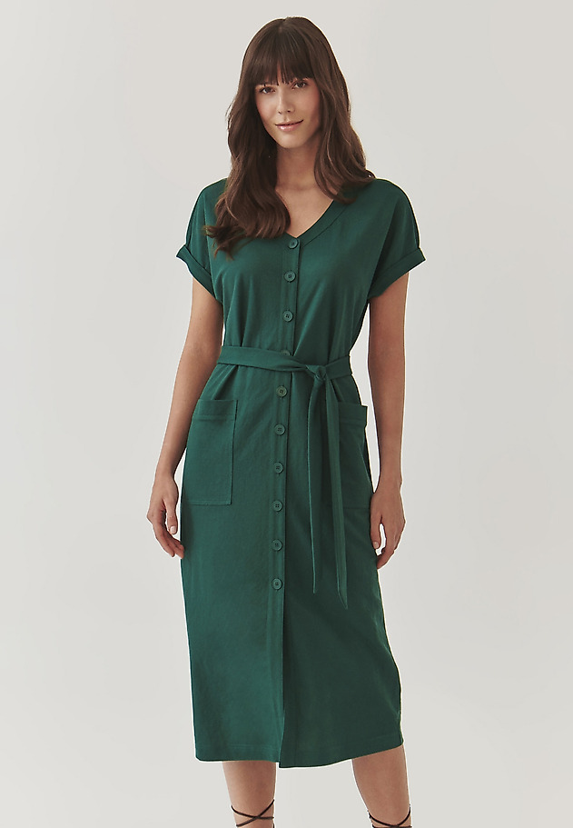 ÚPLETOVÉ KOŠILOVÉ ŠATY - WANKARMI ÚPLETOVÉ KOŠILOVÉ ŠATY - WANKARMI ZELENÁ 3