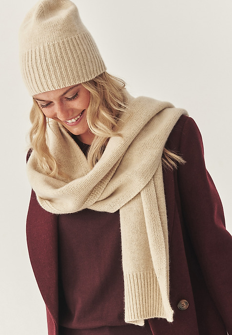CLASSIC WOOL AND CASHMERE HAT - VELAVIA BEIGE 2