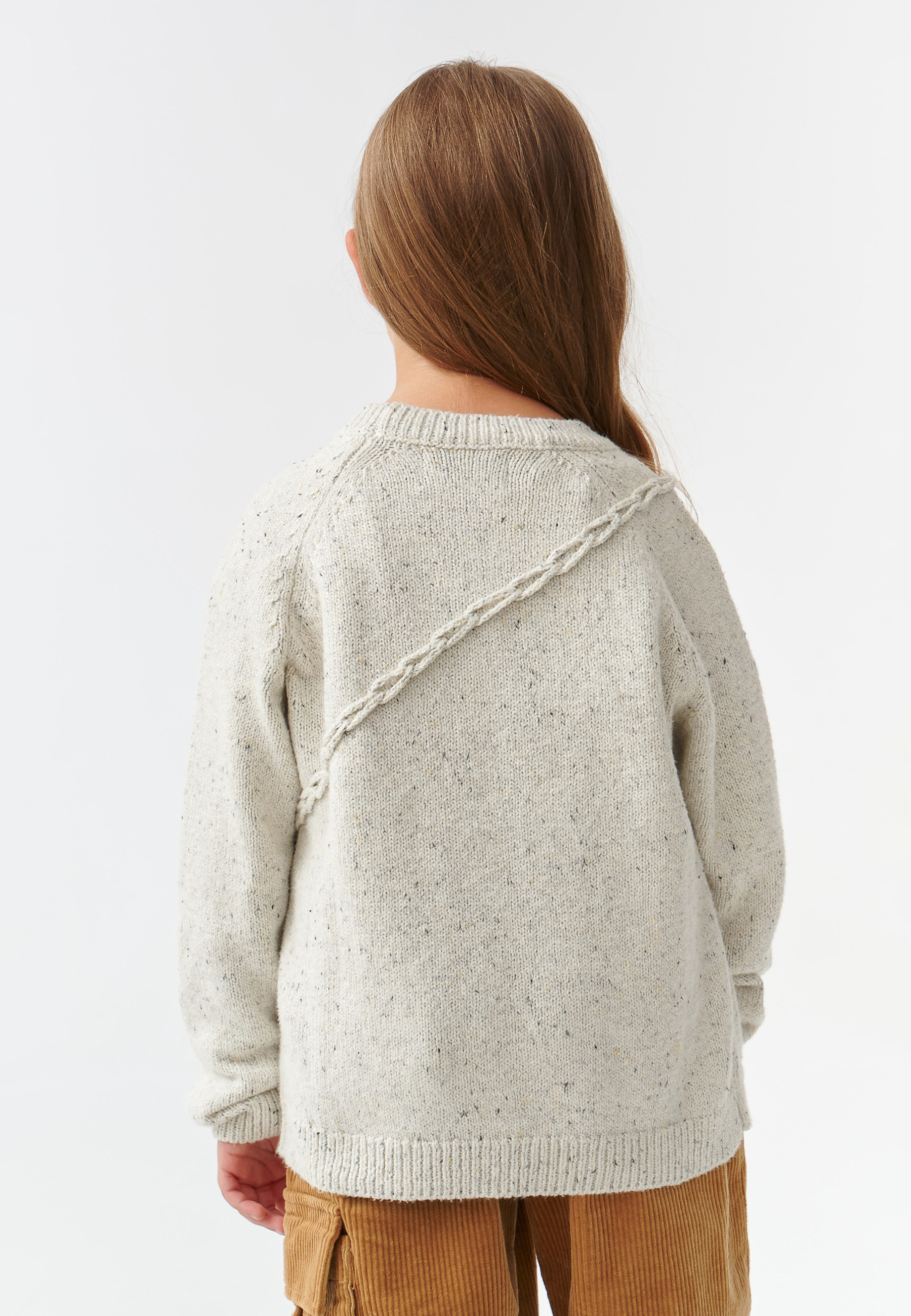 SWETER DZIECIĘCY Z NASZYWKĄ Z MISIEM USZATKIEM MASKOTA KIDS BEŻOWY 2