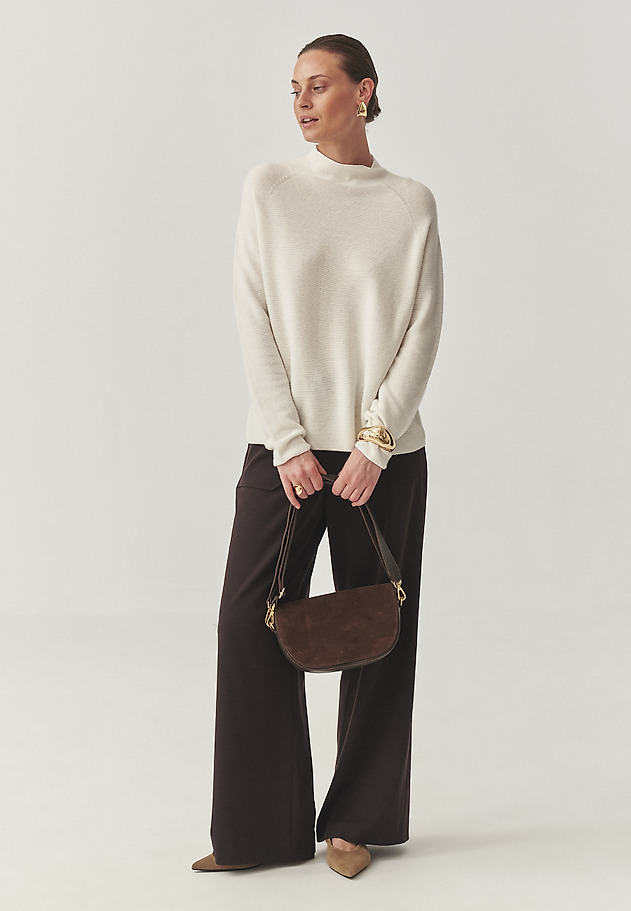 CARDIGAN CU GOLĂ ÎN FORMĂ DE JUMĂTATE DE TURTLĂ ȘI AMESTEC DE LANA - JOLIE CARDIGAN CU GOLĂ ÎN FORMĂ DE JUMĂTATE DE TURTLĂ ȘI AMESTEC DE LANA - JOLIE ECRU 5