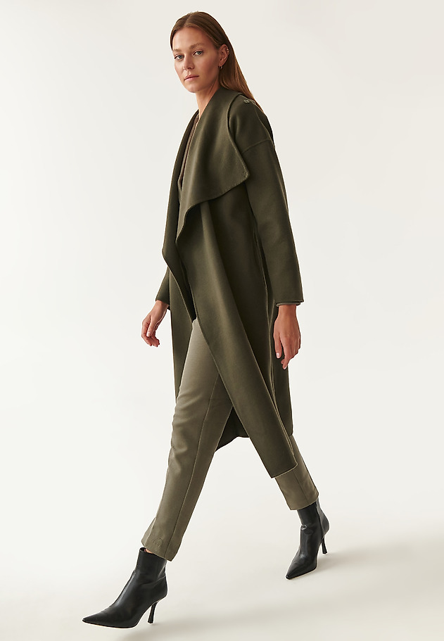 ASYMMETRIC LADIES' COAT BORDO 1 ASYMMETRIC LADIES' COAT BORDO 1 KHAKI 4