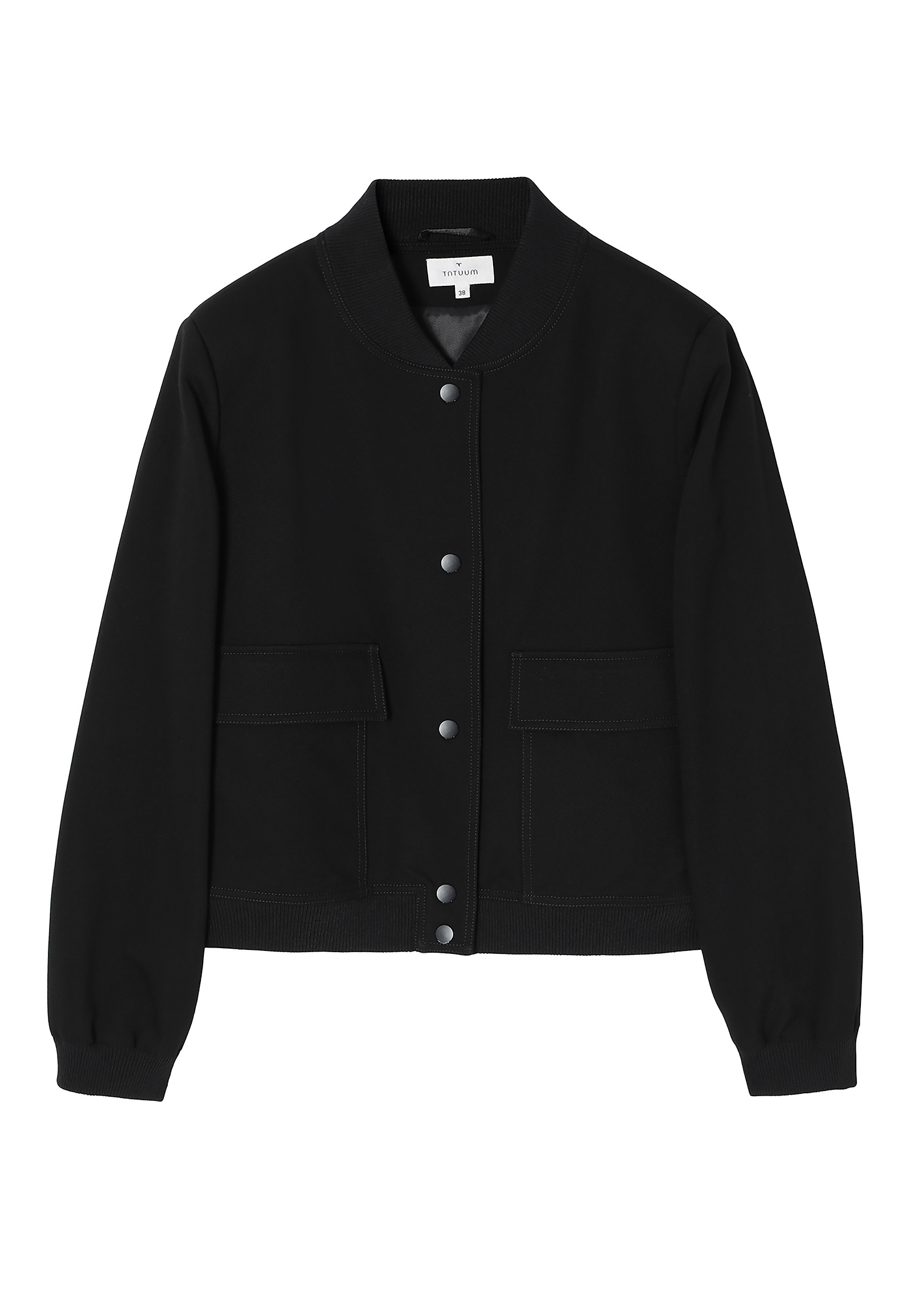 TKANINOWA KURTKA DAMSKA O KROJU BOMBERKI — BOMBI TKANINOWA KURTKA DAMSKA O KROJU BOMBERKI — BOMBI CZARNY 104726