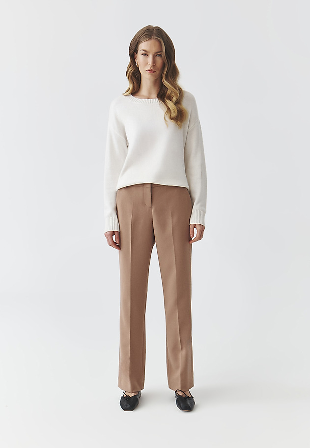 CLASSIC LADIES' JUMPER WITH ROUND NECKLINE — JOEL CLASSIC LADIES' JUMPER WITH ROUND NECKLINE — JOEL ECRU 2