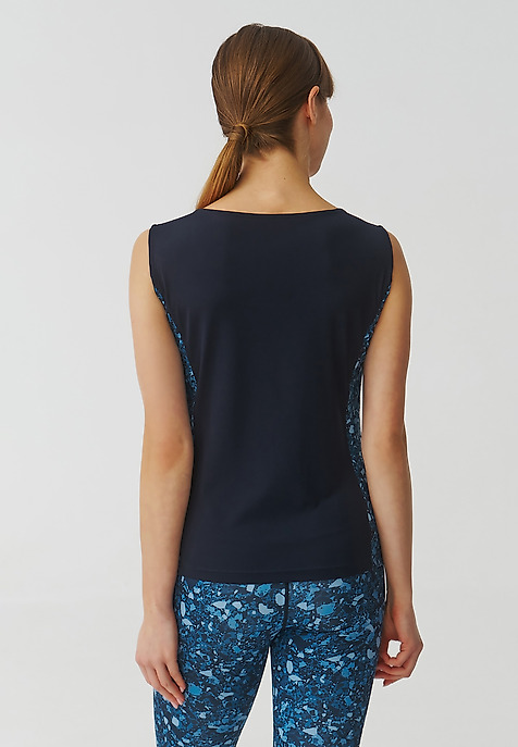 HÖLGYEK UJJ NÉLKÜLI SPORT BLOUSE - SILVIA SÖTÉTKÉK 2
