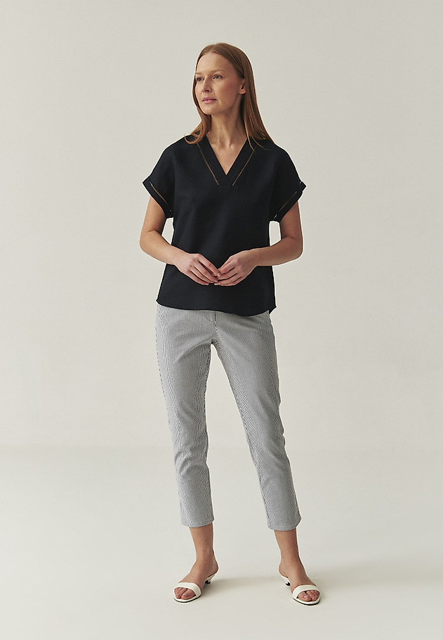 COTTON STRIPED TROUSERS - SEROKI COTTON STRIPED TROUSERS - SEROKI MULTIKOLOR 1