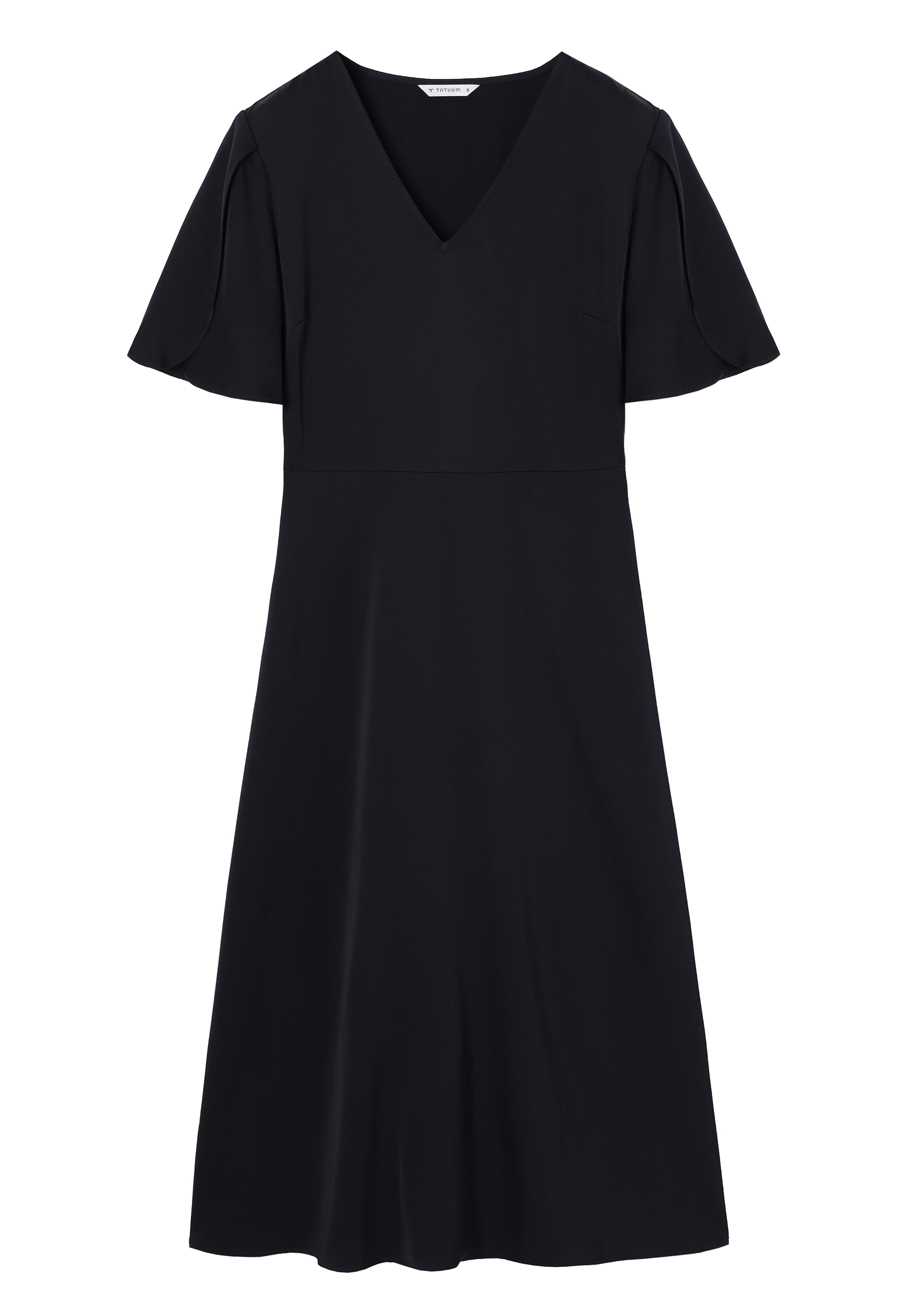 SATIN MIDI DRESS - FLORITA NAVY BLUE 2