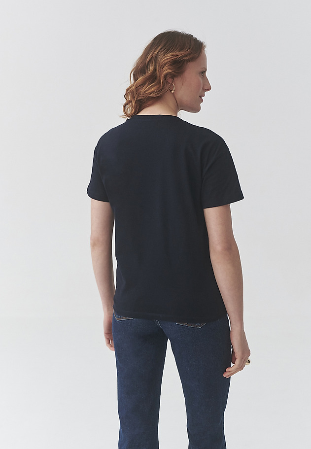 TRICOU DIN BUMBAC, CU IMPRIMEU FLORAL — MALATI TRICOU DIN BUMBAC, CU IMPRIMEU FLORAL — MALATI BLEUMARIN 4