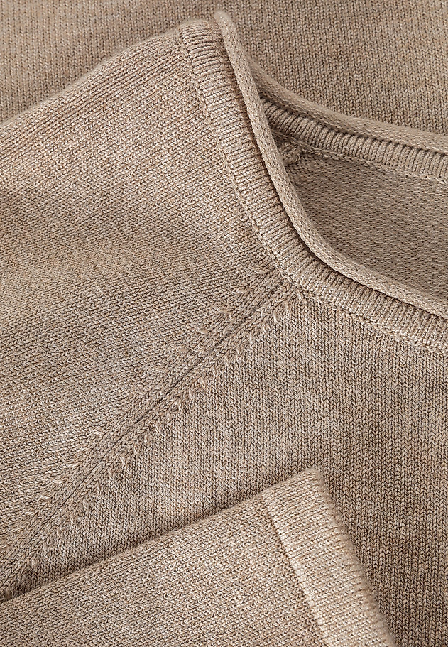 CLASSIC PULLOVER WITH A BOAT NECKLINE - BROOKE CLASSIC PULLOVER WITH A BOAT NECKLINE - BROOKE BEIGE 6