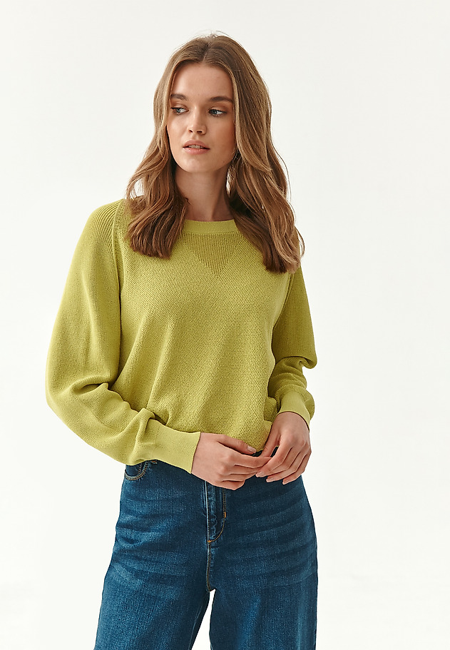 LOOSELY TAILORED LADIES' SWEATER AZALI LOOSELY TAILORED LADIES' SWEATER AZALI GREEN 1