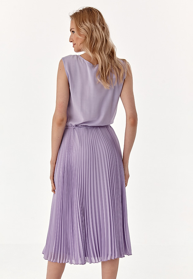 LADIES' PLEATED DRESS LUNI LADIES' PLEATED DRESS LUNI FIOLETOWY 2