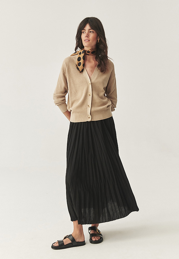 MIDI SUKŇA S PÁSIKMI - VERNONA 1 MIDI SUKŇA S PÁSIKMI - VERNONA 1 ČIERNA 1